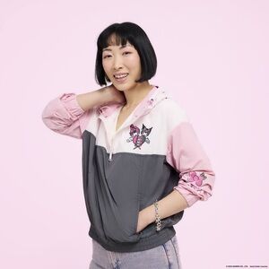Loungefly Sanrio My Melody & Kuromi Half-Zip Unisex Windbreaker Jacket Size XL